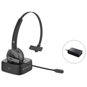 Conceptronic POLONA03BD Cuffia Wireless Bluetooth Monofonica con Microfono e Stazione di Ricarica colore Nero