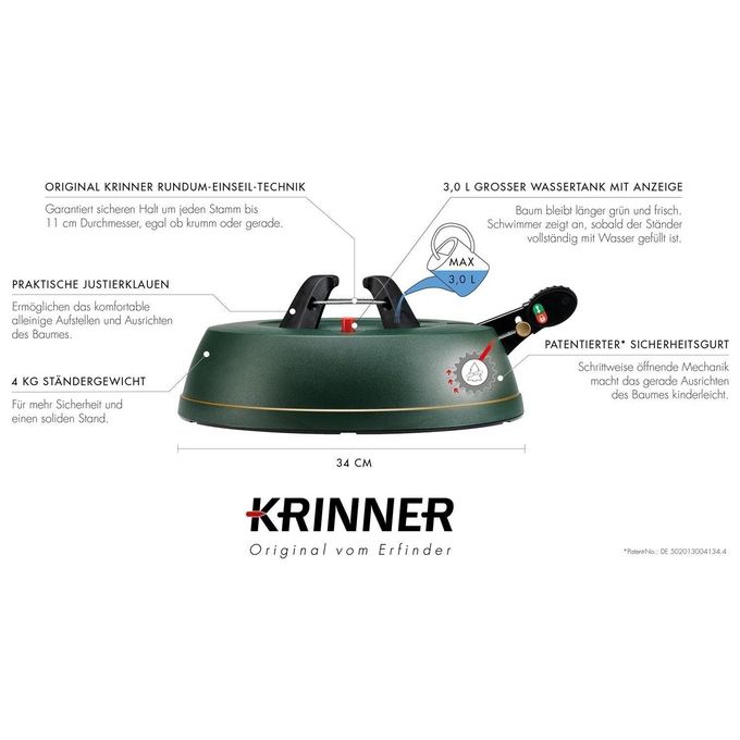 Krinner Comfort S Base per Albero di Natale fino a 2,2mt 11cm