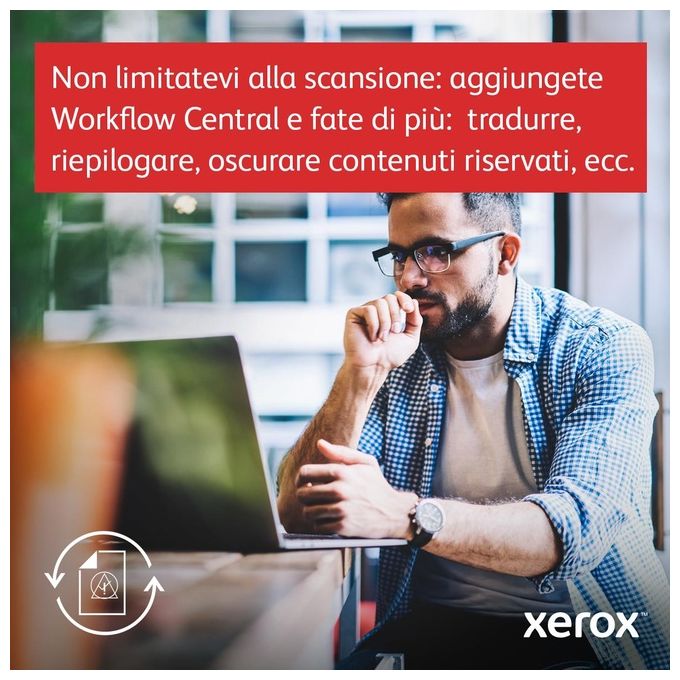 Xerox B305V_DNI B305 Stampante Multifunzione Laser Mono A4 38 ppm Fronte Retro Wi-Fi Ethernet USB Display Touch 2 Vassoi 350 Fogli colore Bianco