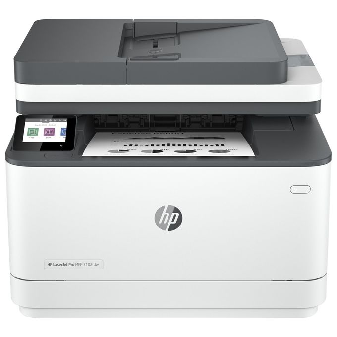 HP 3G630F#B19 LaserJet Pro Stampante Multifunzione Laser Mono A4 33 ppm Wi-Fi LAN Bluetooth ADF Duplex colore Bianco