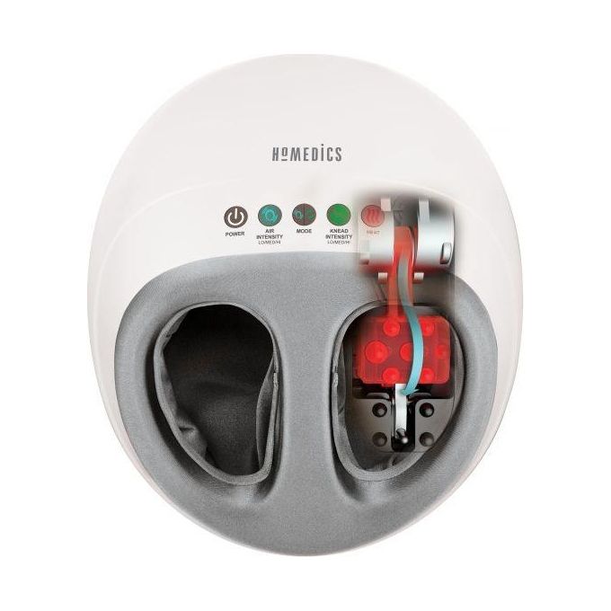 HoMedics FMS-350H-EU Air Pro Shiatsu Massaggiatore Plantare Compressione Aria Calore 3 Programmi colore Grigio