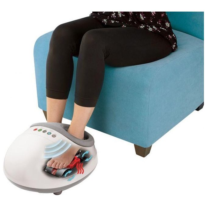 HoMedics FMS-350H-EU Air Pro Shiatsu Massaggiatore Plantare Compressione Aria Calore 3 Programmi colore Grigio
