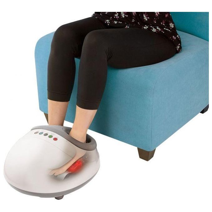 HoMedics FMS-350H-EU Air Pro Shiatsu Massaggiatore Plantare Compressione Aria Calore 3 Programmi colore Grigio