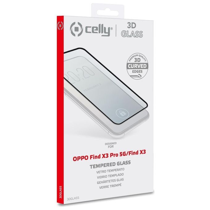 Celly 3D Glass per Oppo Find X3 Pro 5G
