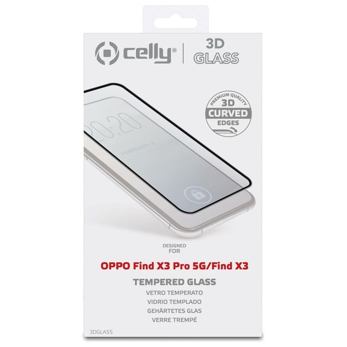 Celly 3D Glass per Oppo Find X3 Pro 5G