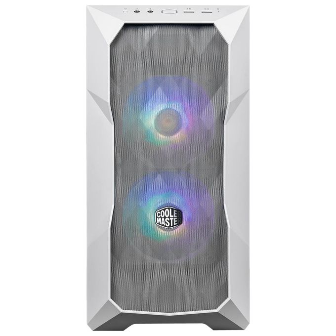 Cooler Master TD300-WGNN-S00 MasterBox TD300 Mesh Case per PC con Ventole ARGB SickleFlow 120 mm Supporto Micro-ATX Mini-ITX colore Bianco