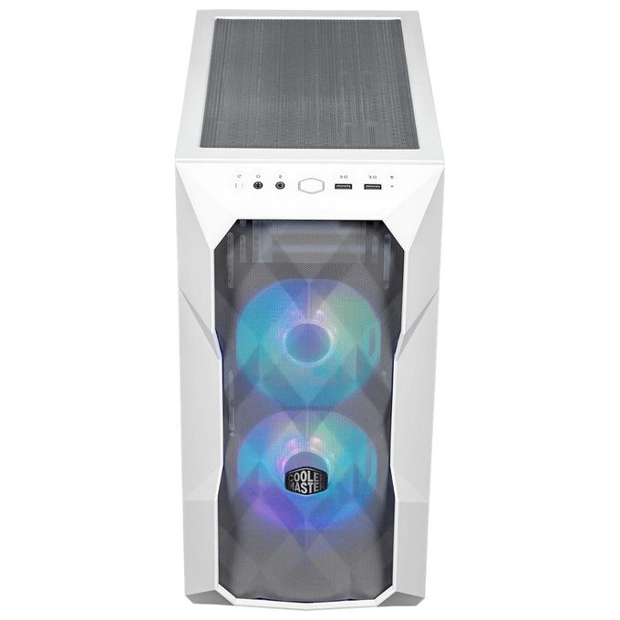 Cooler Master TD300-WGNN-S00 MasterBox TD300 Mesh Case per PC con Ventole ARGB SickleFlow 120 mm Supporto Micro-ATX Mini-ITX colore Bianco