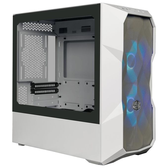 Cooler Master TD300-WGNN-S00 MasterBox TD300 Mesh Case per PC con Ventole ARGB SickleFlow 120 mm Supporto Micro-ATX Mini-ITX colore Bianco