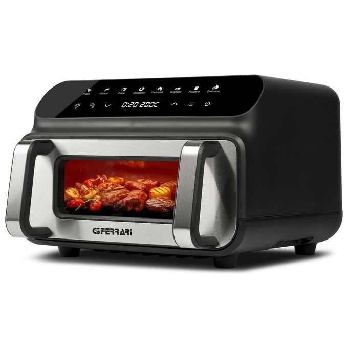 G3 Ferrari G10181 Friggisano BBQ Friggitrice ad aria 10 L 2000 W 8 Programmi Doppia Resistenza colore Nero