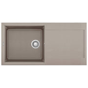 Elleci LGY48043 Easy 480 Lavello Granitek Gocciolatoio reversibile 1 Vasca 100 cm Tortora