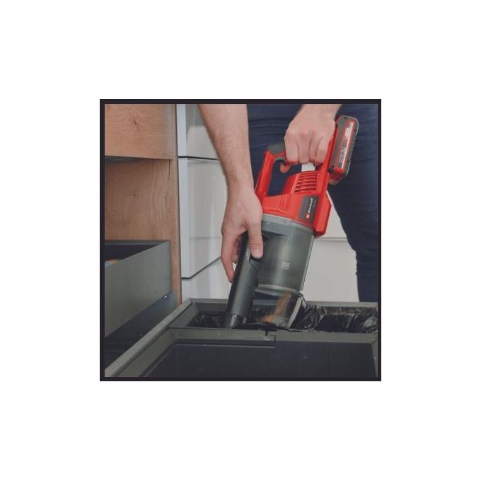 Einhell TE-SV 18 LI-SOLO Aspirapolvere a bastone 2 in 1 Senza sacchetto 0,6 L 18 V modalita' ECO BOOST colore Nero Rosso