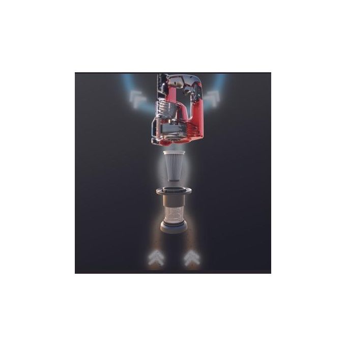 Einhell TE-SV 18 LI-SOLO Aspirapolvere a bastone 2 in 1 Senza sacchetto 0,6 L 18 V modalita' ECO BOOST colore Nero Rosso