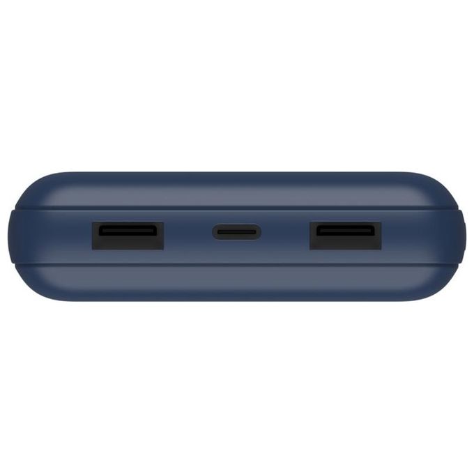 Belkin BPB012 BoostCharge Power Bank 20000 mAh 3 Porte USB-C USB-A 15W con Cavo incluso colore Blu