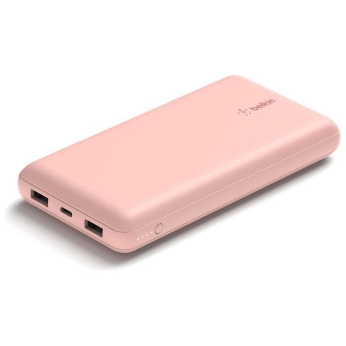 Belkin BPB012BTRG Powerbank 20000 mAh 15 W 3 Porte USB (2 USB-A 1 USB-C) Cavo Incluso colore Rose Gold