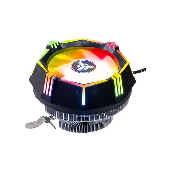 Itek ICY-4LPR Dissipatore CPU Low Profile 65W TDP Ventola 13,5 cm RGB Rainbow Socket Universale Intel AMD colore Nero