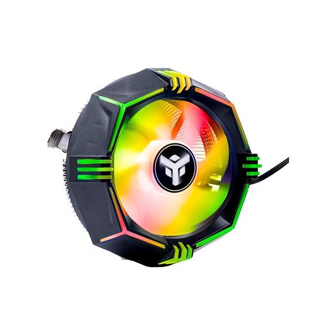 Itek ICY-4LPR Dissipatore CPU Low Profile 65W TDP Ventola 13,5 cm RGB Rainbow Socket Universale Intel AMD colore Nero