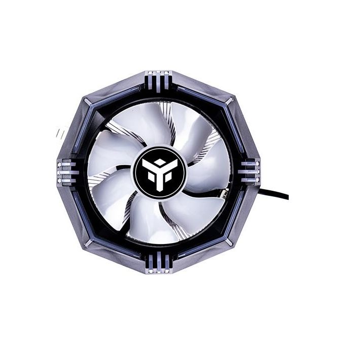 Itek ICY-4LPR Dissipatore CPU Low Profile 65W TDP Ventola 13,5 cm RGB Rainbow Socket Universale Intel AMD colore Nero