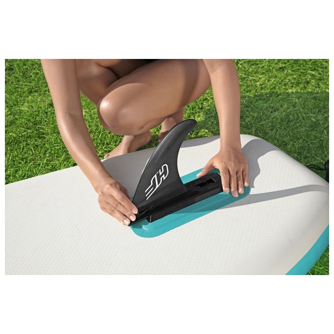 Bestway 65363 Hydro-Force Panorama Tavola Stand up paddle (SUP) gonfiabile con finestra panoramica 340 x 89 x 15 cm colore Ciano