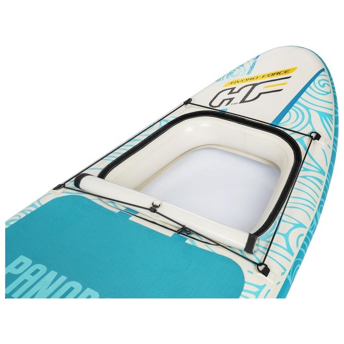 Bestway 65363 Hydro-Force Panorama Tavola Stand up paddle (SUP) gonfiabile con finestra panoramica 340 x 89 x 15 cm colore Ciano