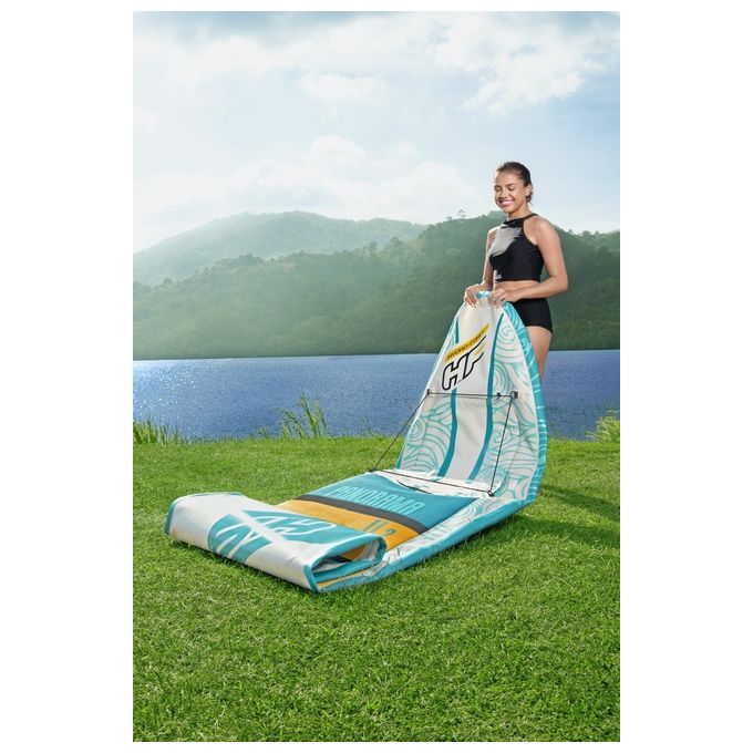 Bestway 65363 Hydro-Force Panorama Tavola Stand up paddle (SUP) gonfiabile con finestra panoramica 340 x 89 x 15 cm colore Ciano