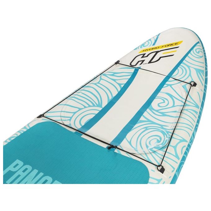 Bestway 65363 Hydro-Force Panorama Tavola Stand up paddle (SUP) gonfiabile con finestra panoramica 340 x 89 x 15 cm colore Ciano