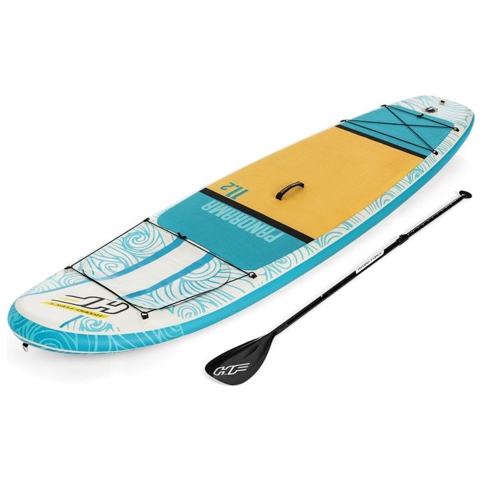 Bestway 65363 Hydro-Force Panorama Tavola Stand up paddle (SUP) gonfiabile con finestra panoramica 340 x 89 x 15 cm colore Ciano