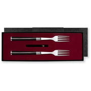KAI DM-0990 Shun Classic Set di Forchette 2 Pezzi Acciaio Damasco Pakka Wood colore Nero