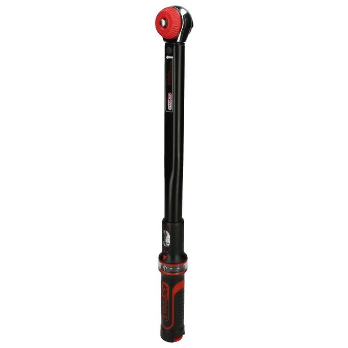 KS Tools Chiave Dinamometrica con Testa a Cricco a Quadro Scorrevole ErgotorquePrecision 60-320Nm 1-2