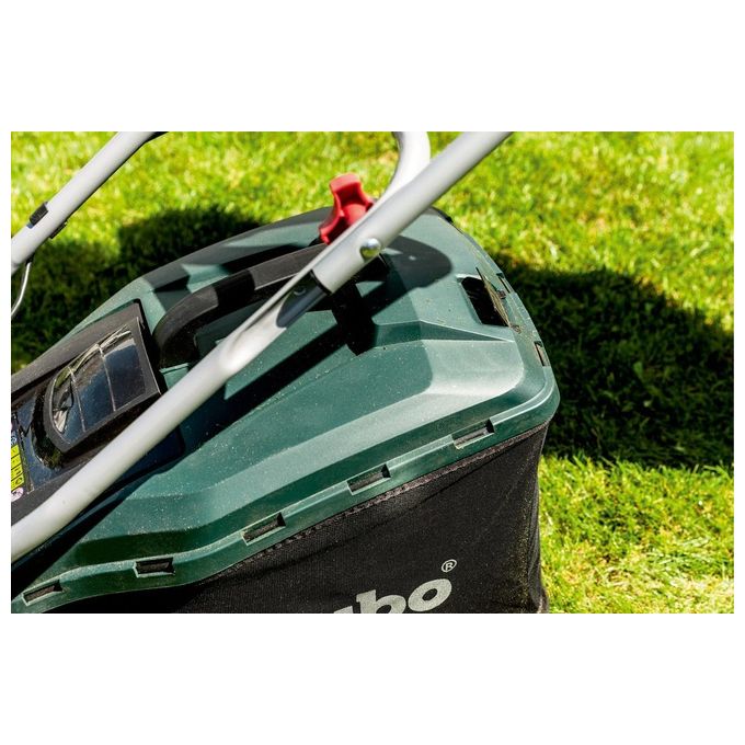 Metabo 601716850 RM 36-18 LTX BL 36 Tosaerba a batteria 18 V larghezza di taglio 36 cm motore Brushless senza batteria e caricatore colore Nero
