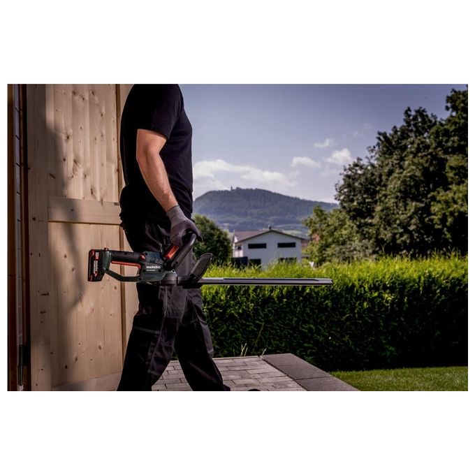 Metabo 601719850 HS 18 LTX 65 Tagliasiepi a batteria 18 V 65 cm lama doppia 2600 spm peso 2,3 Kg colore Nero Verde Rosso