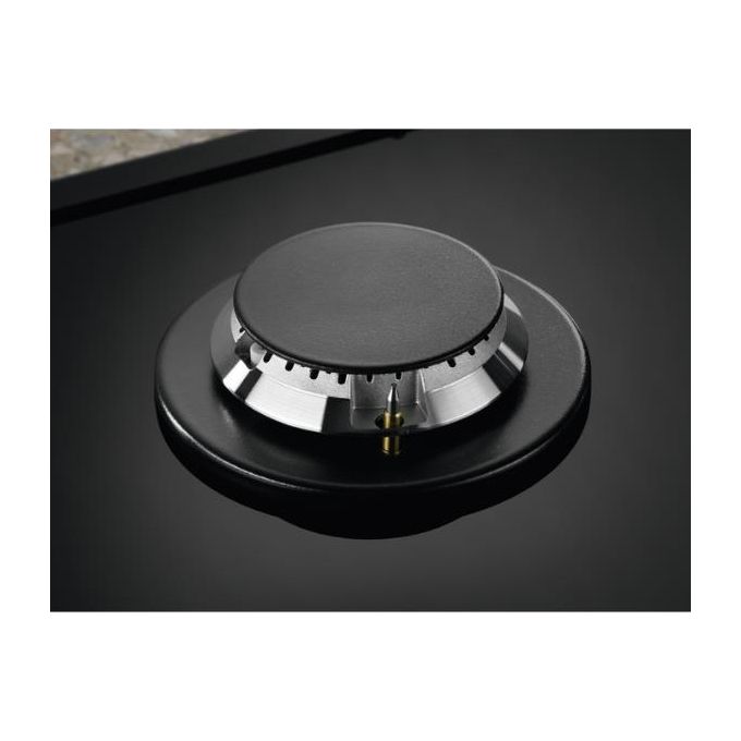 Electrolux EGG7536K Serie 600 Piano cottura Gas 74 cm 5 fuochi SpeedBurner Gas on Glass Griglie in Ghisa colore Nero