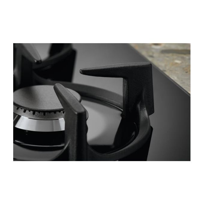 Electrolux EGG7536K Serie 600 Piano cottura Gas 74 cm 5 fuochi SpeedBurner Gas on Glass Griglie in Ghisa colore Nero