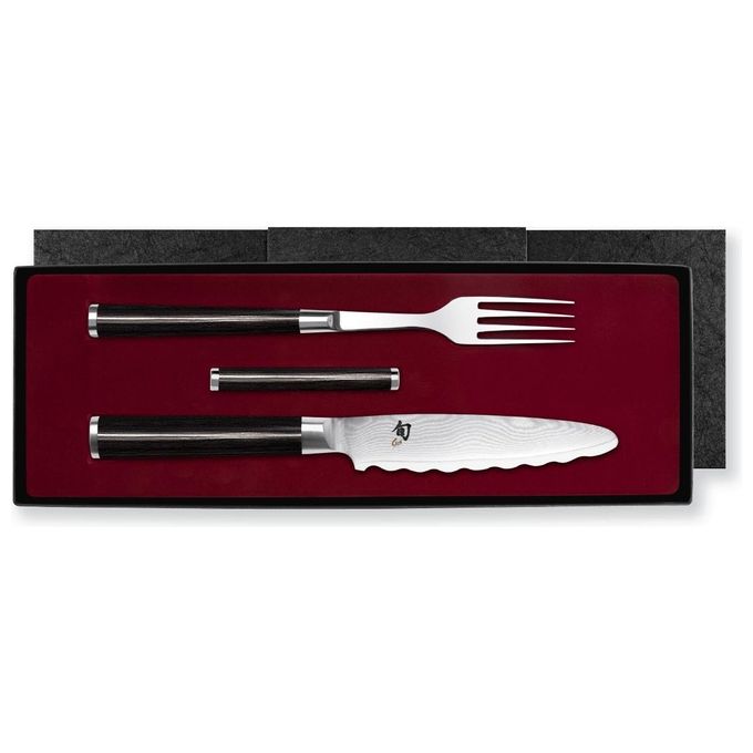 Kai Shun Cutlery 3 Pezzi Forchetta Coltello e Appoggia Posate