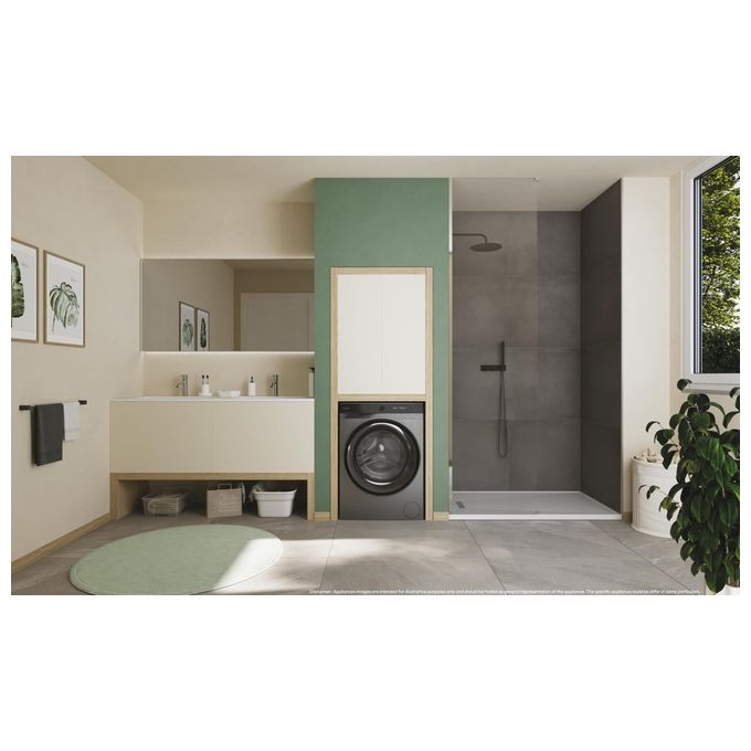 Candy BS 48SB6G-S Lavatrice Slim 8 Kg Classe A-10% Profondita' 49 cm Centrifuga 1400 giri Inverter Vapore Wi-Fi colore Antracite