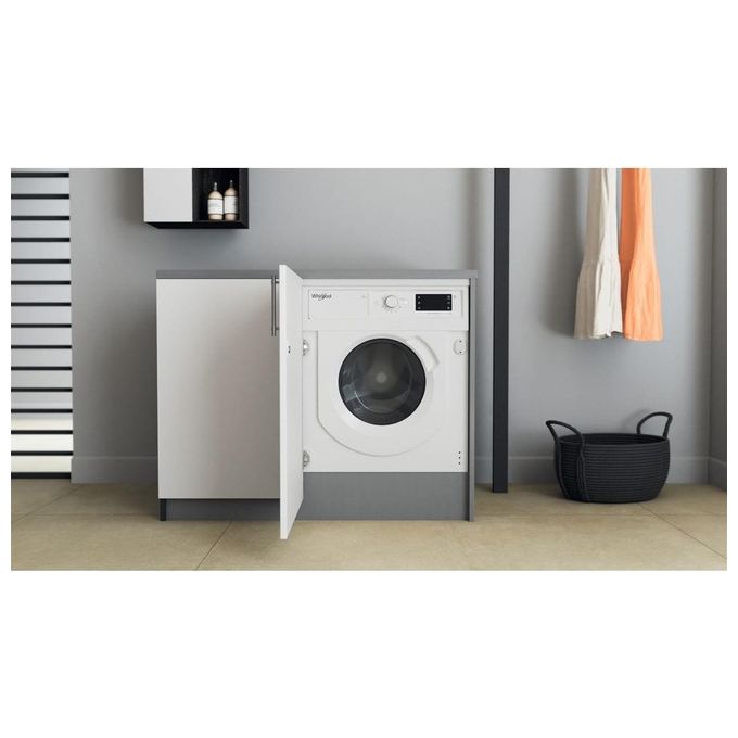 Whirlpool BI WMWG 71483E EU N Lavatrice da incasso Frontale 7 Kg 1400 rpm Classe D Motore Inverter FreshCare+ AquaStop (82x60x55 cm) colore Bianco
