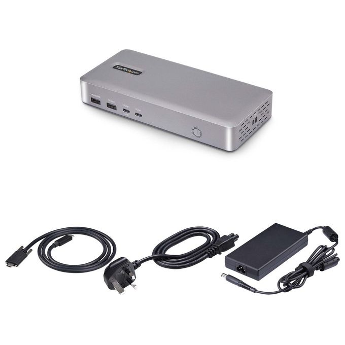 StarTech.com 155UE-USB4-DOCK Docking Station USB4 Doppio Monitor HDMI 4K 120Hz 8K 6x USB 2.5GbE 100W PD colore Argento