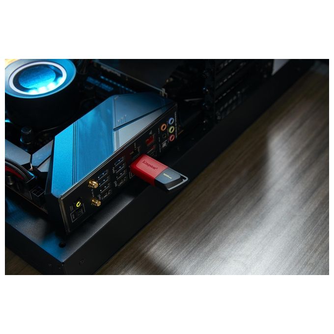 Kingston Flash Drive Usb3.2 128Gb Exodiam Nero-Rosso