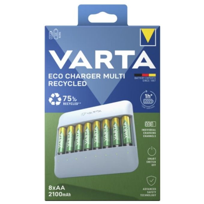 Varta Eco Charger Multi Recycled  8 x 2100 mAh AA