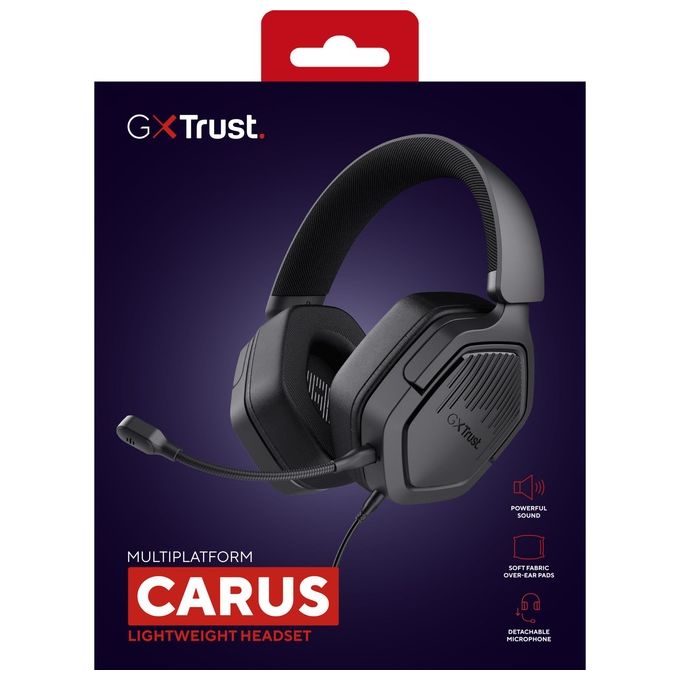 Trust Cuffie da Gaming GTX 492 Carus Nero