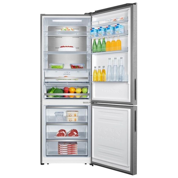 Hisense RB645N4BIE Frigorifero Combinato 495 L 200 cm Classe E 39 dB Total No Frost Multi Airflow Inverter colore Acciaio Inox