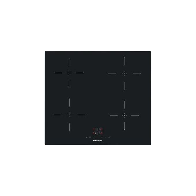 Silverline IH5445B01 Piano cottura a induzione 59 cm 4 fuochi Touch con funzione boost e timer digitale colore Nero