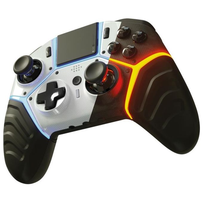 Gioteck SC3PS4-21-MU SC3 Controller Wireless per PS4 e PC con Vibrazione e Pulsanti Posteriori Programmabili colore Bianco