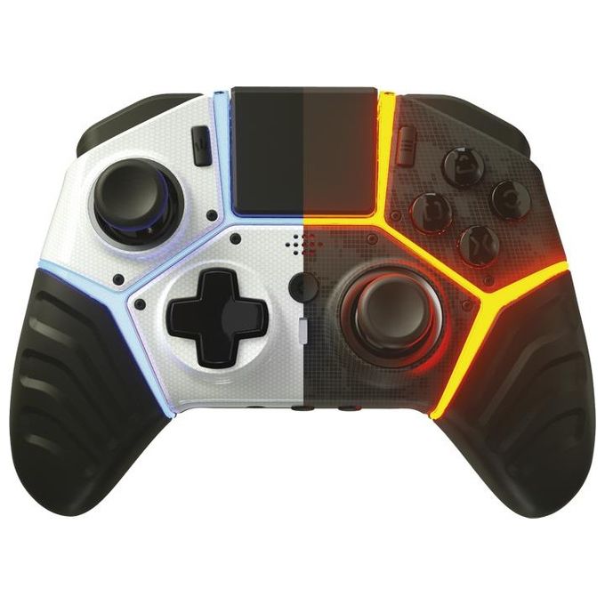Gioteck SC3PS4-21-MU SC3 Controller Wireless per PS4 e PC con Vibrazione e Pulsanti Posteriori Programmabili colore Bianco