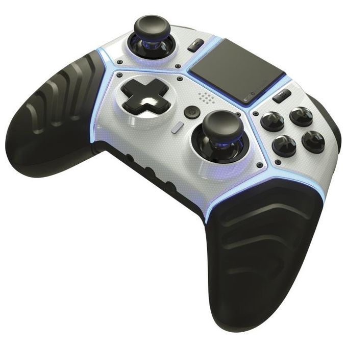 Gioteck SC3PS4-21-MU SC3 Controller Wireless per PS4 e PC con Vibrazione e Pulsanti Posteriori Programmabili colore Bianco