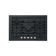 Silverline CS5405B01 Piano cottura a gas 75 cm 5 fuochi con bruciatore WOK e accensione elettronica colore Nero