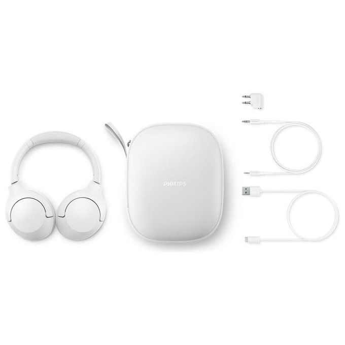 Philips TAH8506WT-00 Cuffie Wireless con Cancellazione Attiva del Rumore Bluetooth 5.0 Fino a 60 Ore di Autonomia colore Bianco