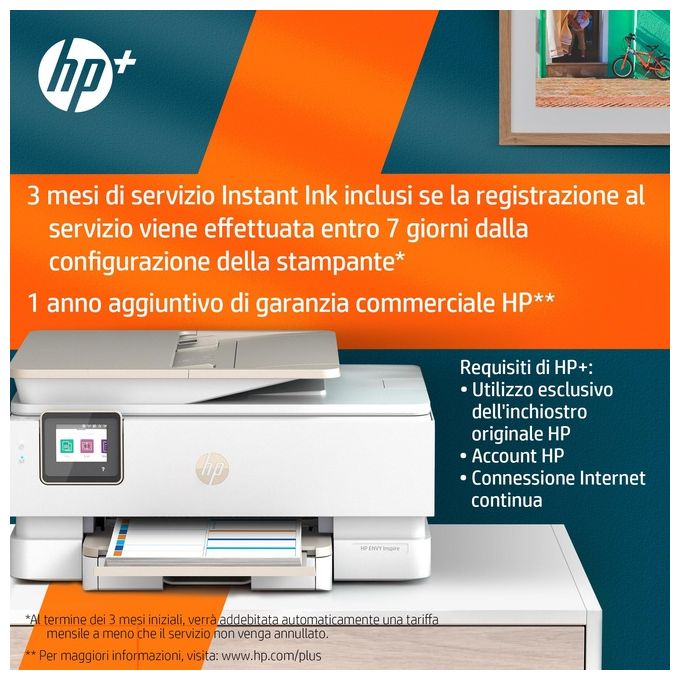 [ComeNuovo] HP ENVY 7920e Stampante Multifunzione Getto Termico d'Inchiostro A4 4800x1200 Dpi 15 Ppm Wi-fi