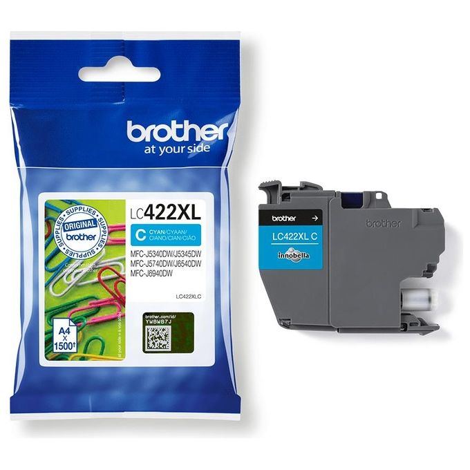 Brother LC422XLC Cartuccia d'Inchiostro Originale Inkjet 1500 pagine colore Ciano