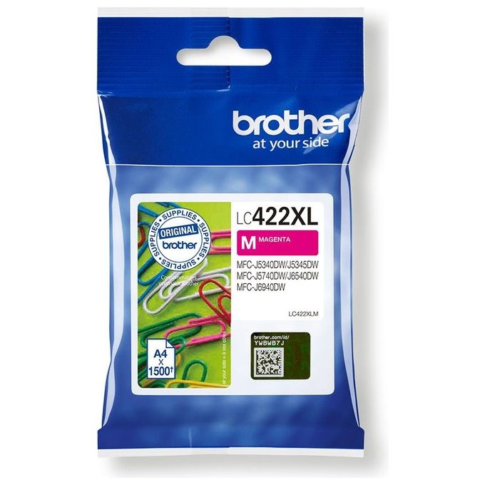 Brother LC422XLM Cartuccia Inkjet Originale XL Resa 1500 Pagine per Stampanti MFCJ5340DW MFCJ5740DW MFCJ6540DW MFCJ6940DW colore Magenta