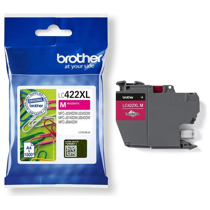 Brother LC422XLM Cartuccia Inkjet Originale XL Resa 1500 Pagine per Stampanti MFCJ5340DW MFCJ5740DW MFCJ6540DW MFCJ6940DW colore Magenta